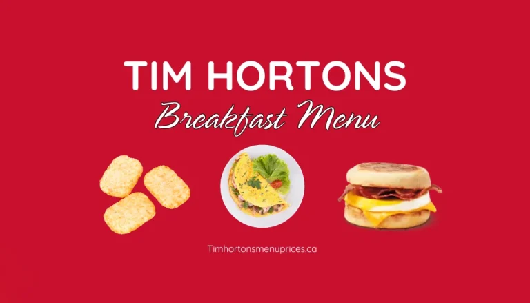 Tim Hortons Breakfast Menu