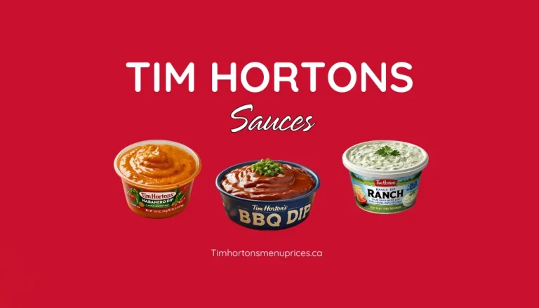 Tim Hortons Sauces